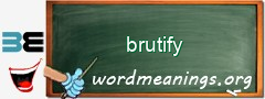 WordMeaning blackboard for brutify